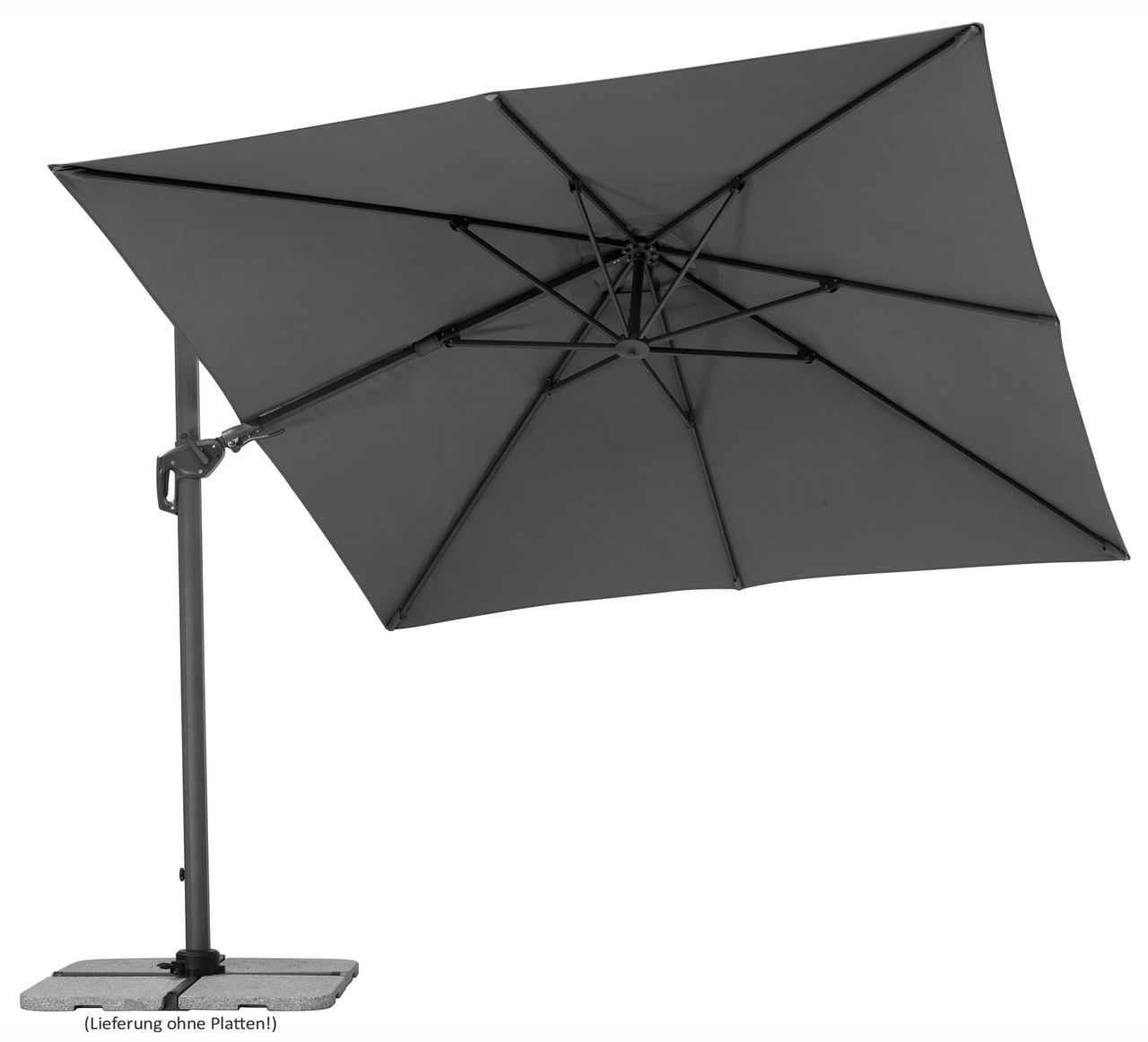 Schneider Schirme Schneider Ampelschirm RHODOS TWIST ca. 300 x 300 cm, anthrazit