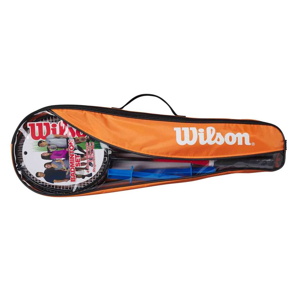 Wilson Badminton Set 4 Spieler mit Netz und Zubehör WR135810F3