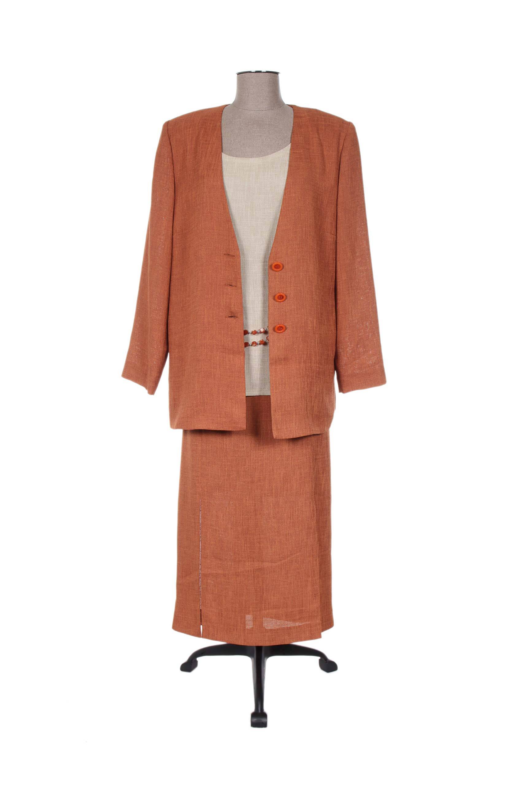 Creations Sonia Jupe Veste Femme couleur orange