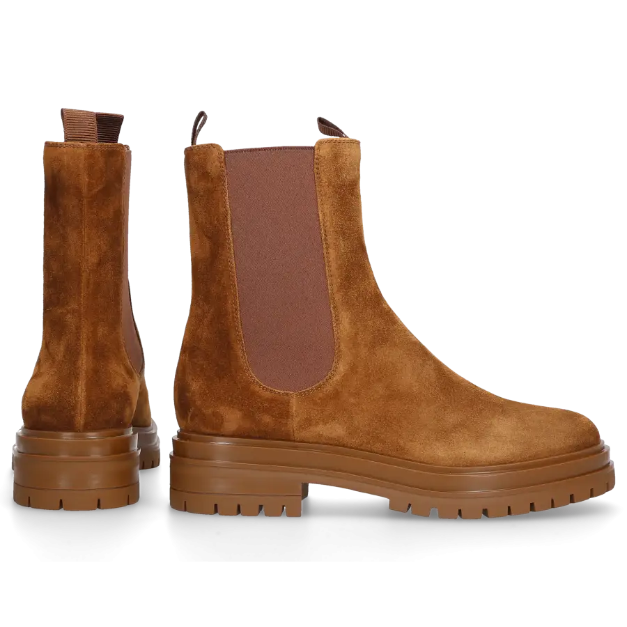 Gianvito Rossi - Chelsea Boots CHESTER Veloursleder - beige