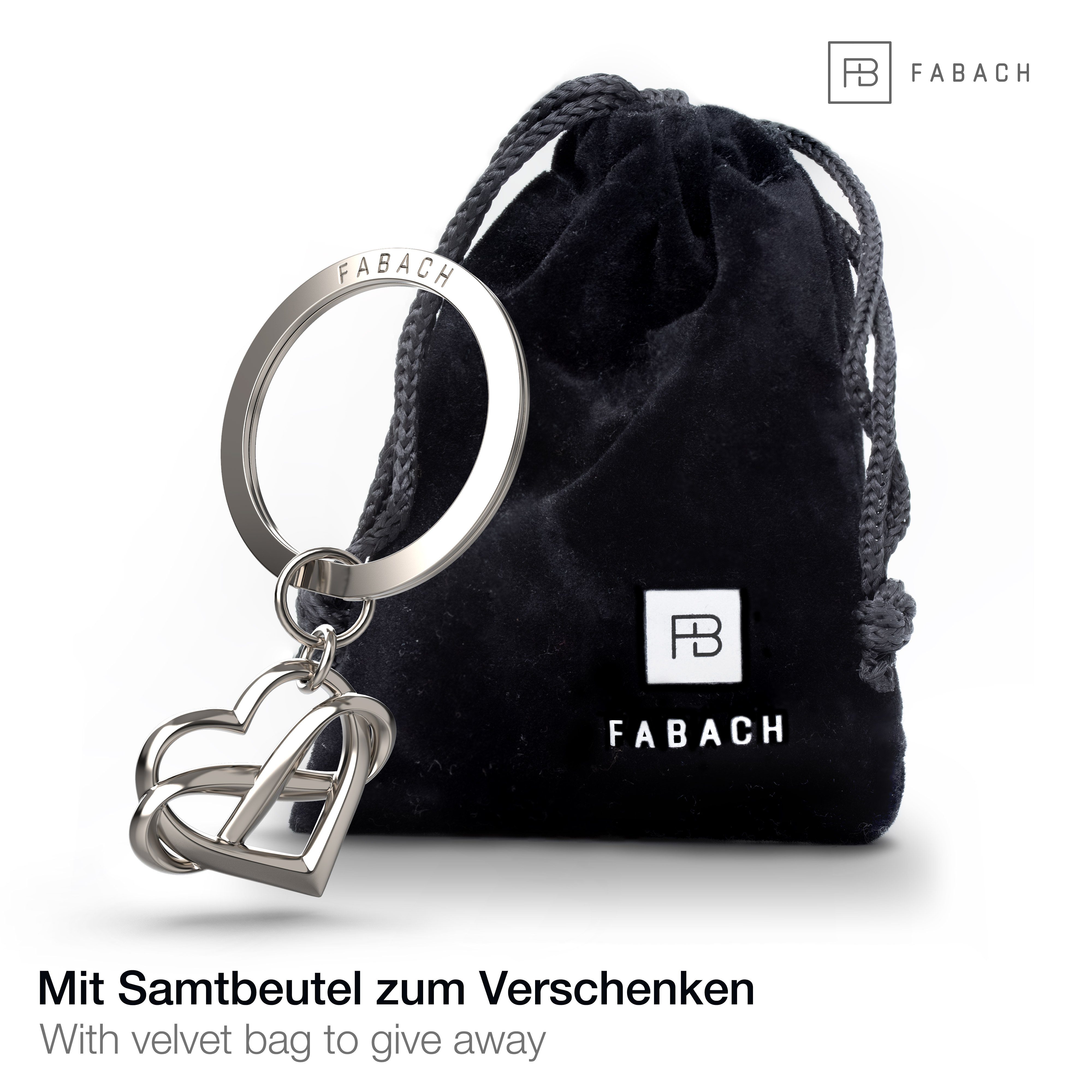FABACH Schlüsselanhänger Herz mit Unendlichkeitszeichen „Infinite Love“ – Geschenk Liebe