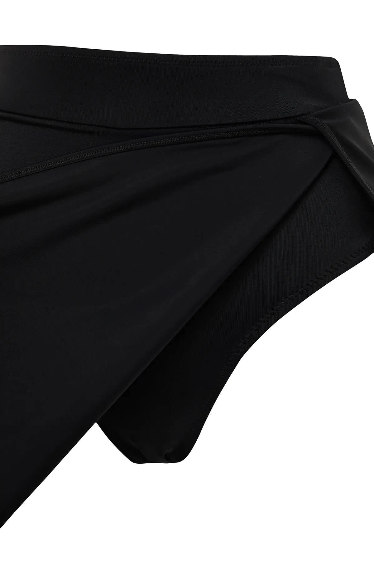 Trendyol Collection  Schwarze, reguläre Bikinihose mit Rock TBESS24BA00119