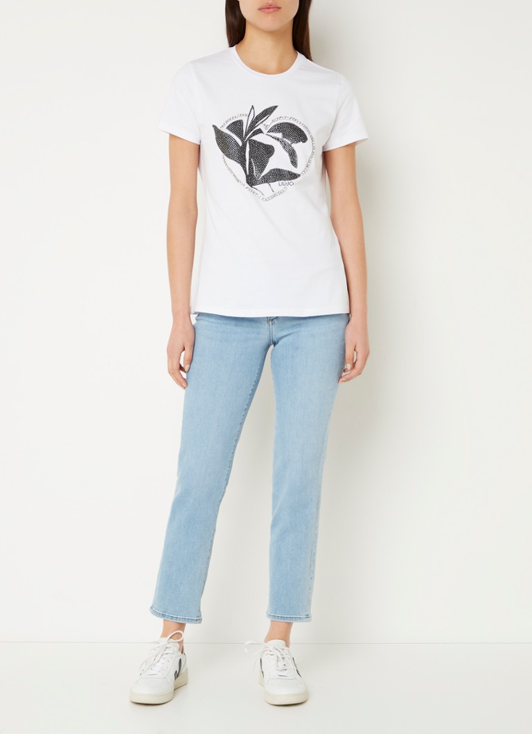 Liu Jo T-shirt with logo and rhinestones