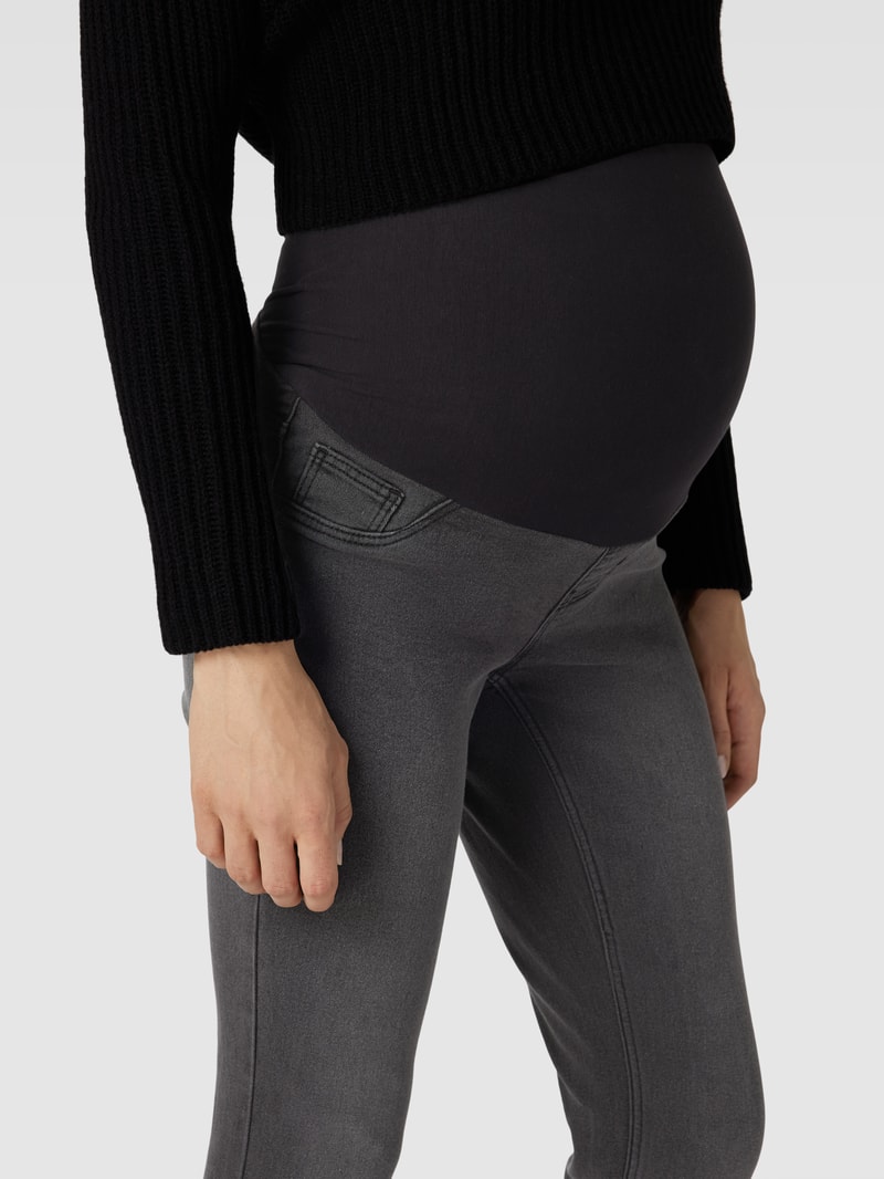 Skinny Fit Umstands-Jeans mit Stretch-Anteil Modell 'NEWAMY' in dunkelgrau