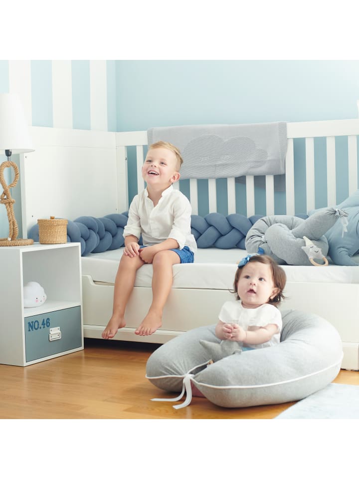 nordic coast company  Stillkissen Bezug in Grau - (L) 180 cm  günstig kaufen 180x30 cm