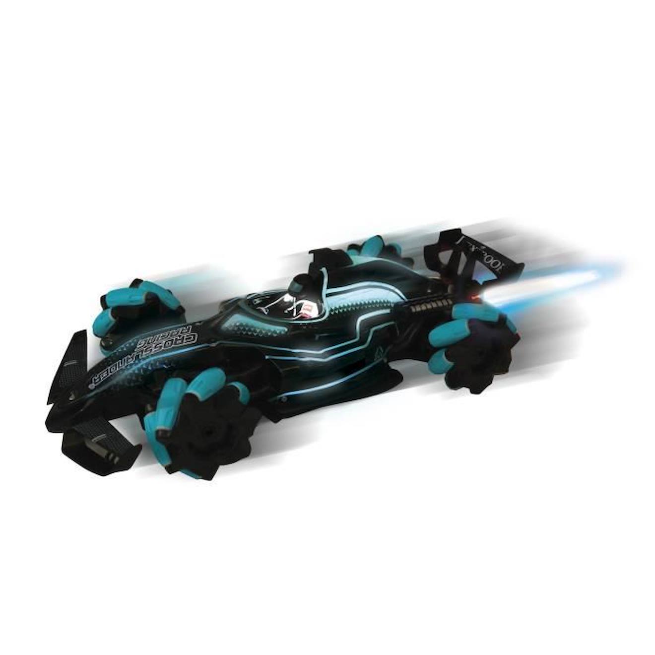 CROSSLANDER® Racing, voiture télécommandé à grande vitesse avec des effets lumineux et sonores bleu