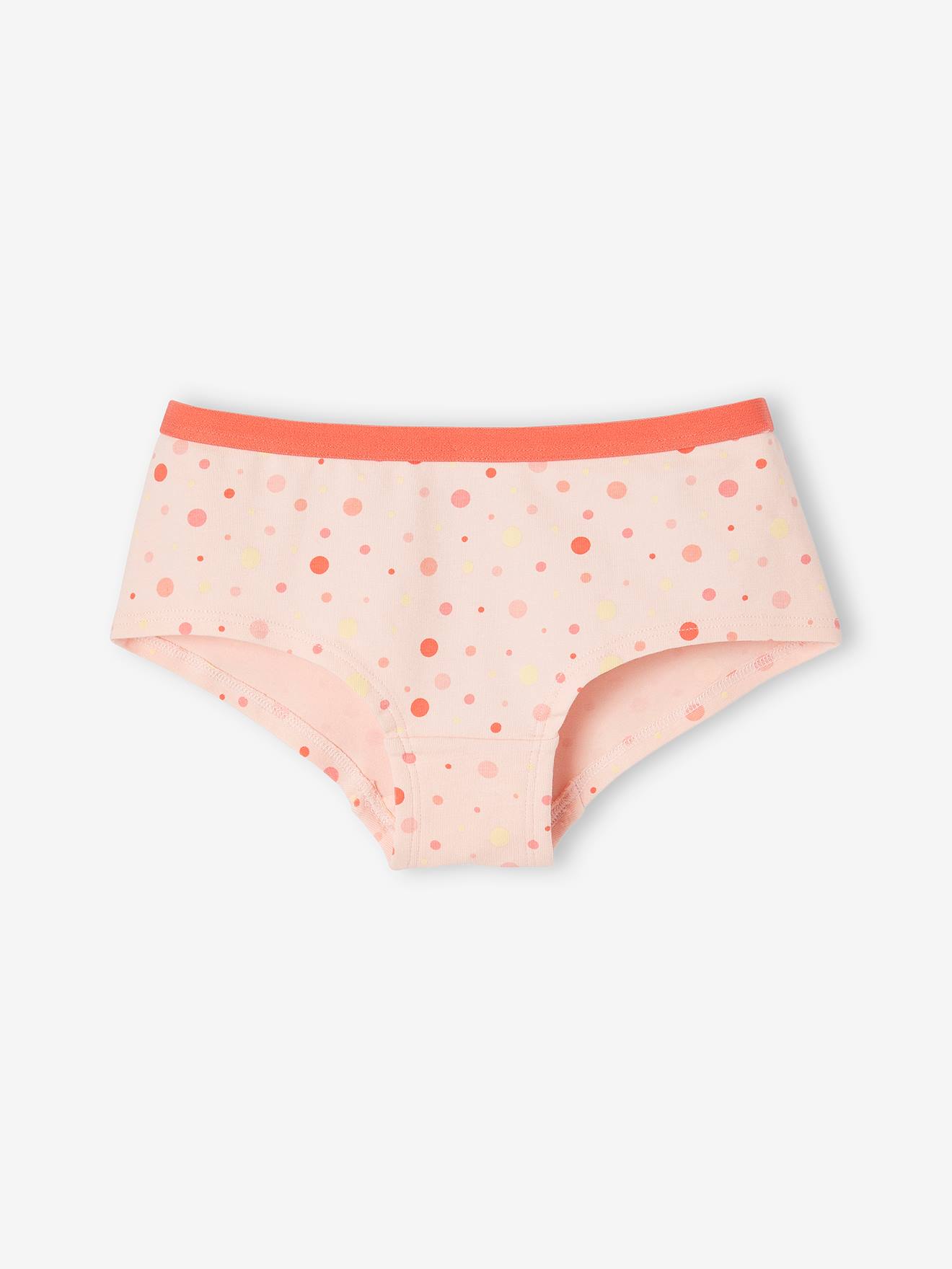 Lot de 5 shorties fille Pop abricot