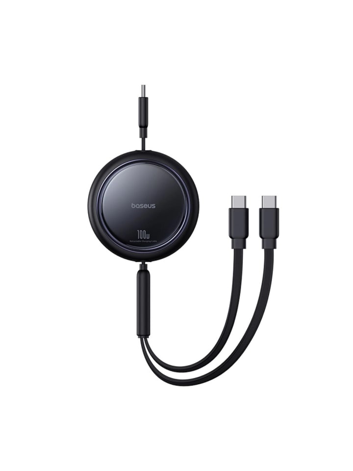 Baseus Baseus Bright Mirror Series USB-C Einziehbares Kabel - 2 x USB-C in Schwarz günstig kaufen onesize
