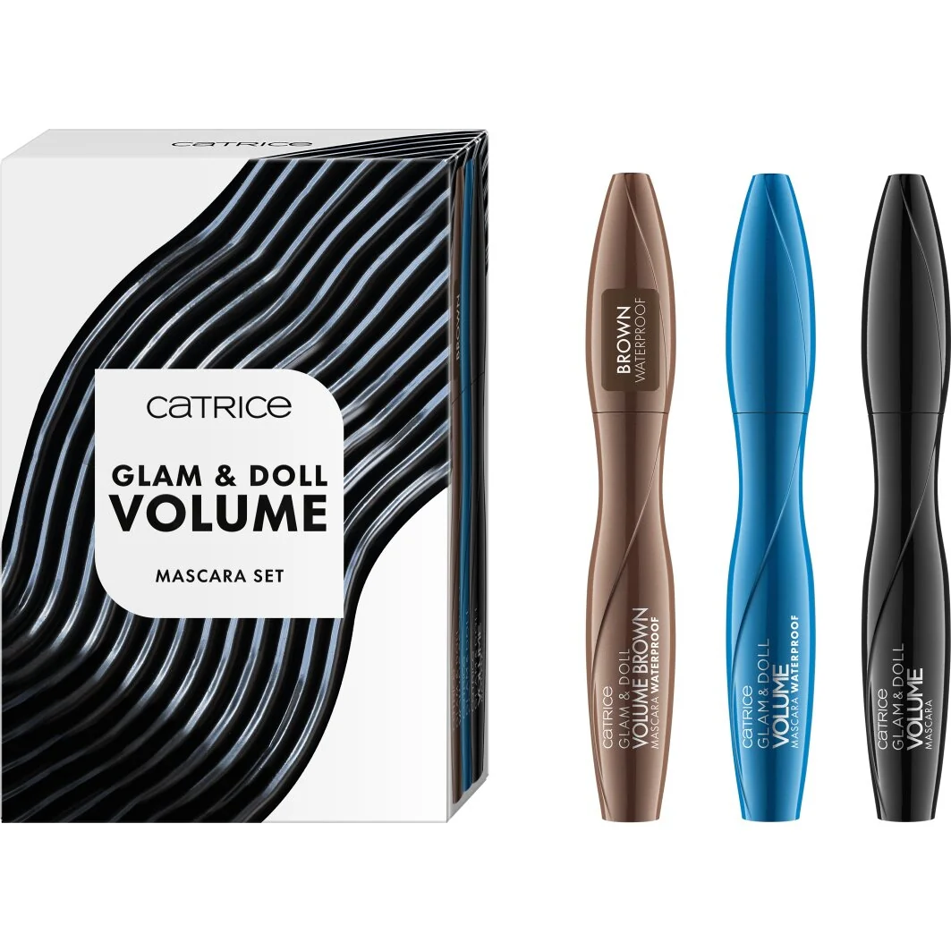 GLAM & DOLL Volume Mascara Set - Meikkisetti, Ripsiväri, Vedenkestävä Ripsiväri