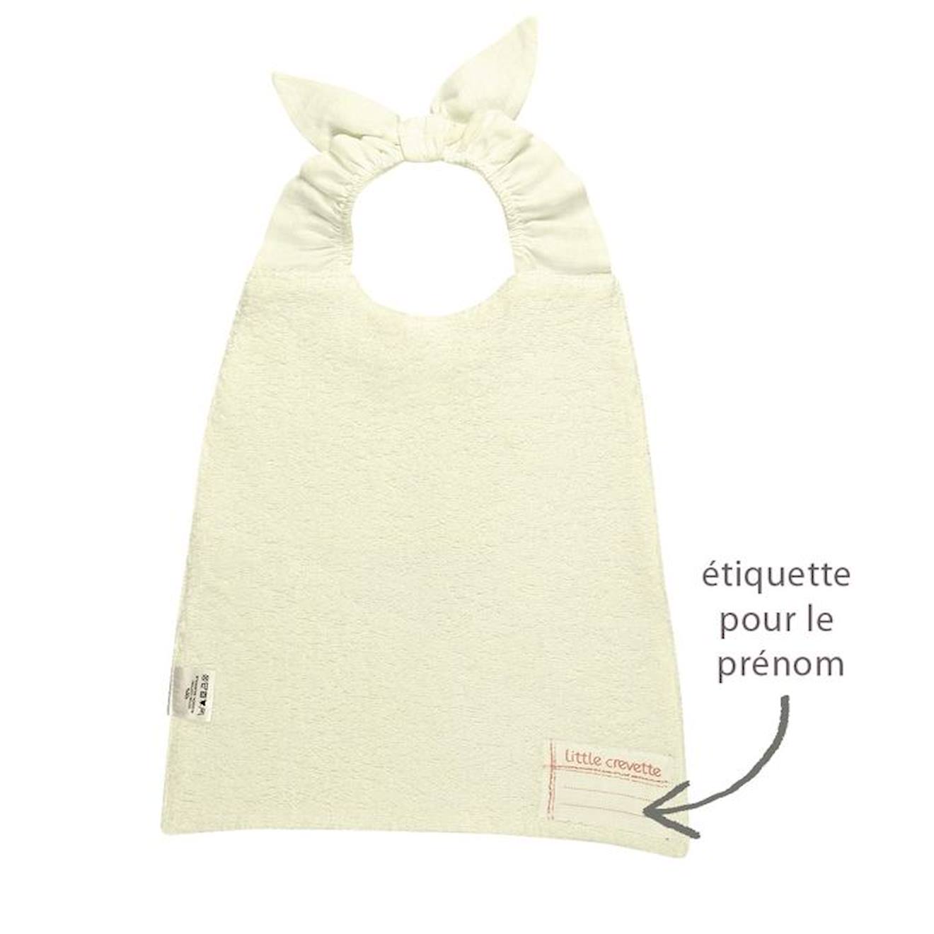 Bavoir élastiqué lin et coton bio* Slurp beige