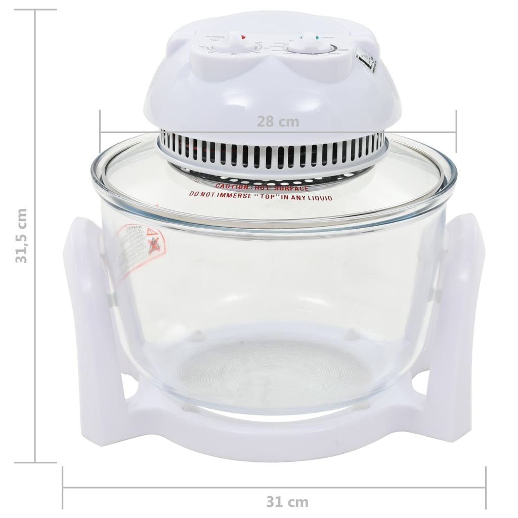 vidaXL Minibackofen Mini-Backofen Halogen-Konvektionsofen mit Erweiterungsring 800 W Minib
