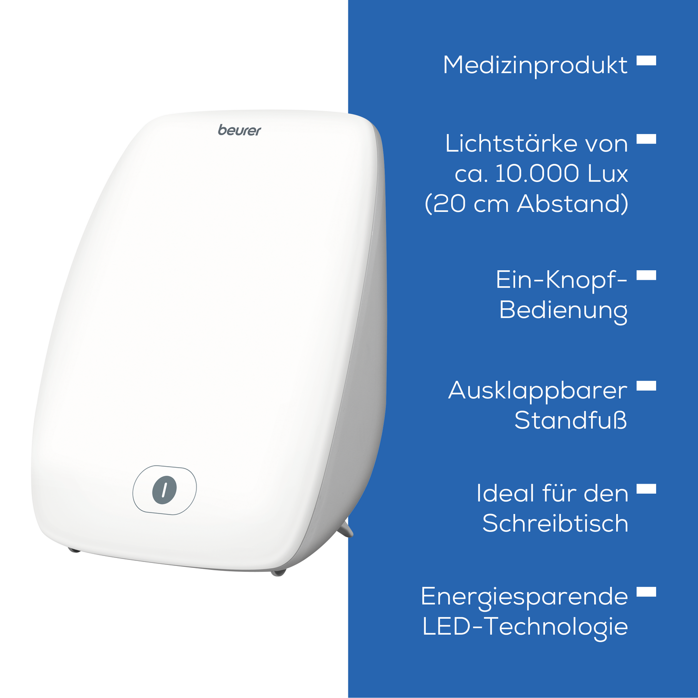 Beurer TL 41 Touch Tageslichtlampe-Tageslichtlampe für Wohlbefinden in sonnenarmen Monaten mit Touchbedienung