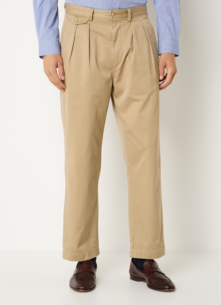 Ralph Lauren taisna piegriezuma īsi chino krekliņi ar ploidetail