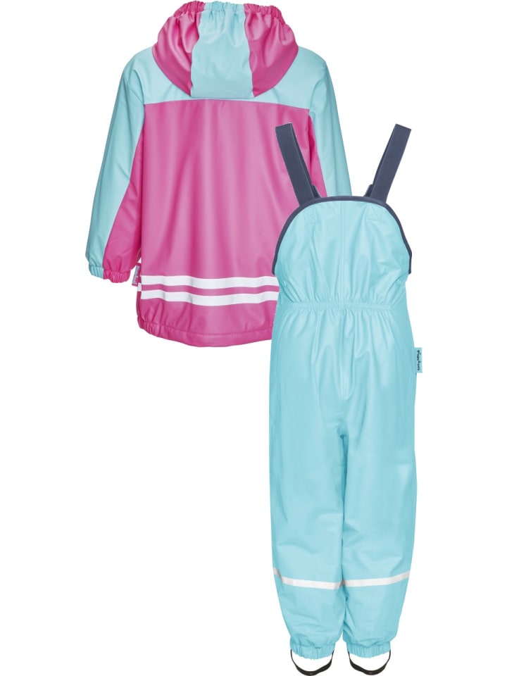 Playshoes Regen-Anzug mit Fleece-Futter in Türkis günstig kaufen