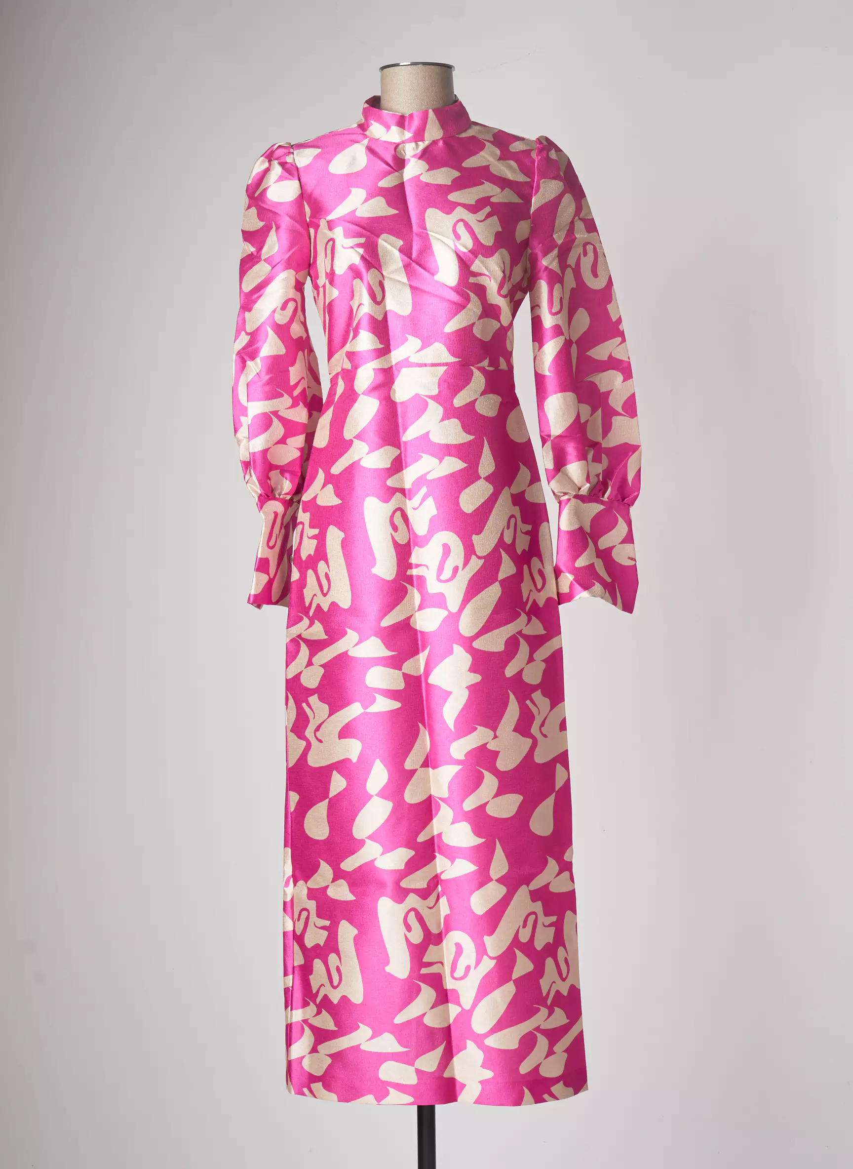 Laagam Robes Longues Femme couleur rose