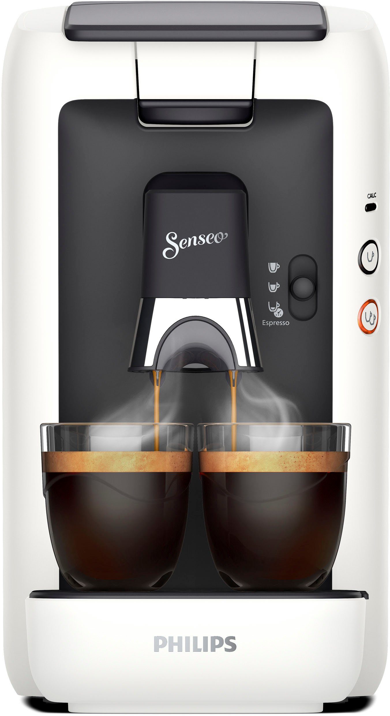 Philips Senseo Kaffeepadmaschine Maestro CSA260/10, aus 80% recyceltem Plastik, +3 Kaffeespezialitäten, Memo-Funktion, inkl. Gratis-Zugaben im Wert von € 14,- UVP
