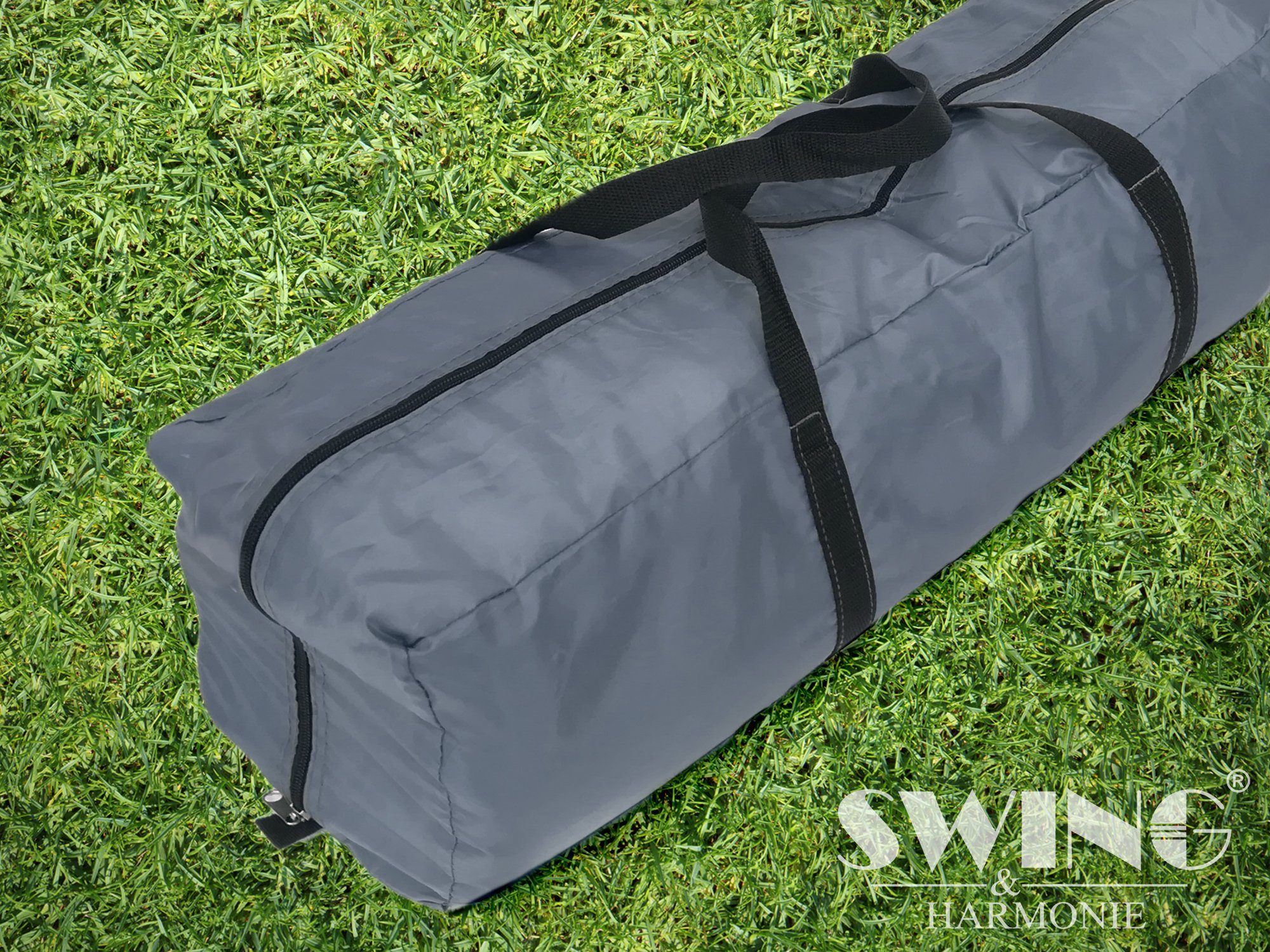Swing&Harmonie Faltpavillon LED Event Pavillon 3,6 x 3,6m DomeShelter Garten inkl. Solarmodul