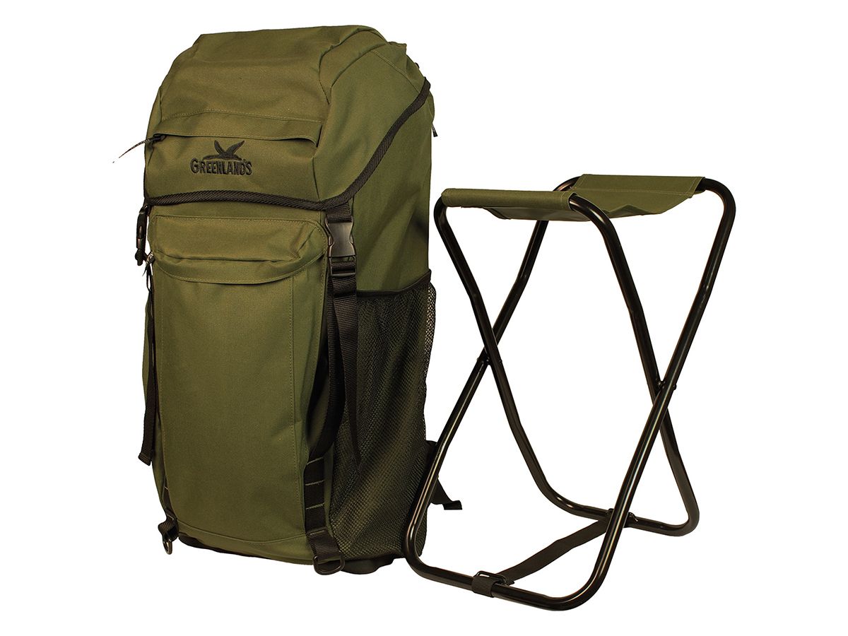 Greenlands gruner Rucksack mit abnehmbarem Sitz
