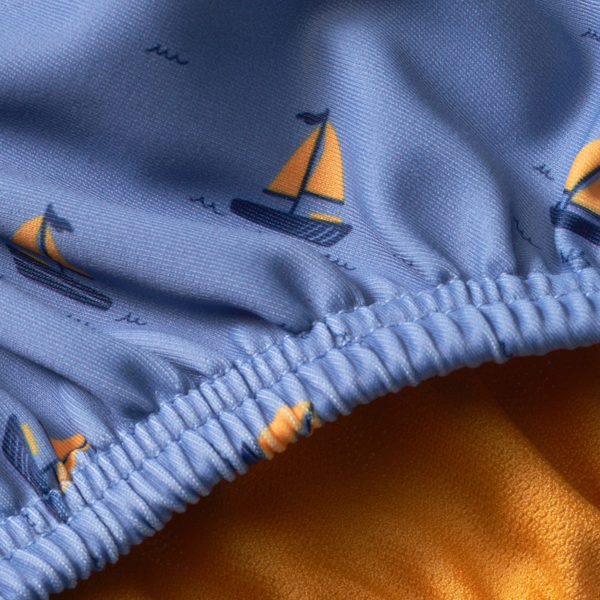 Schwimmwindel mit Segelschiff-Muster, blau, Gr. 86/92, 1 St
