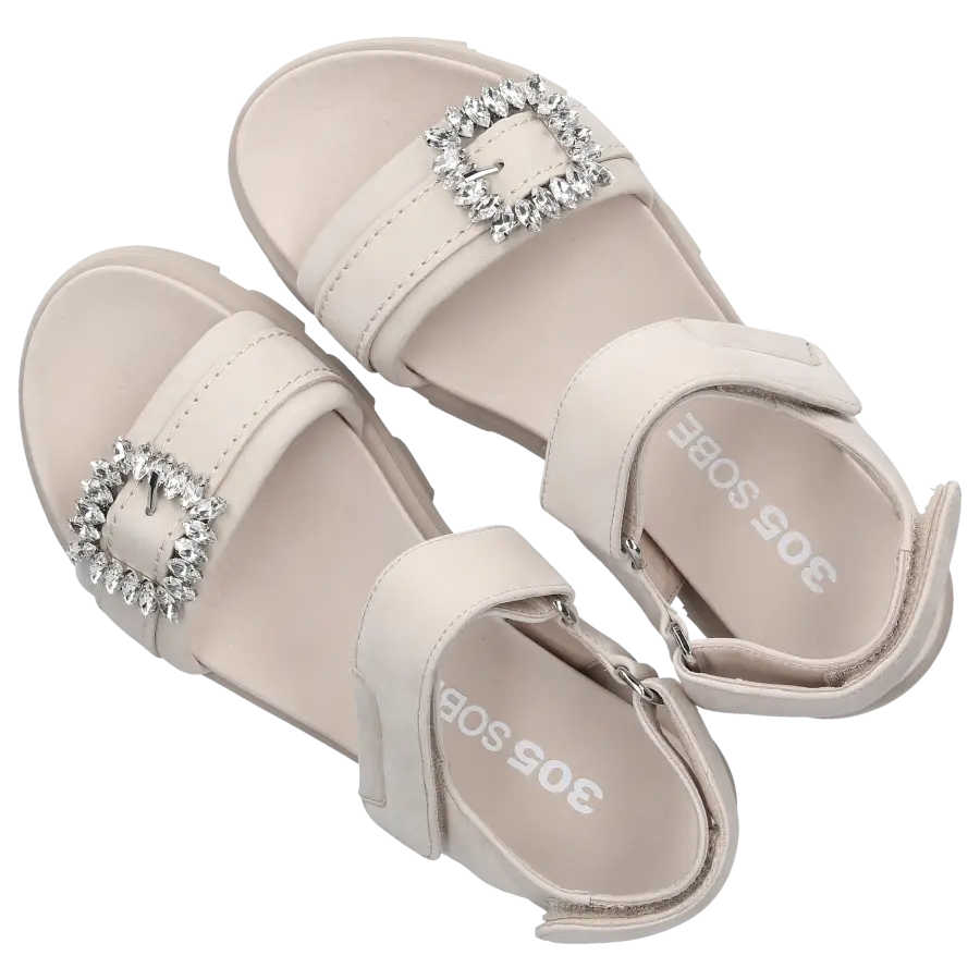 305 SOBE - Sandalen SOULFOOD Nubukleder - beige