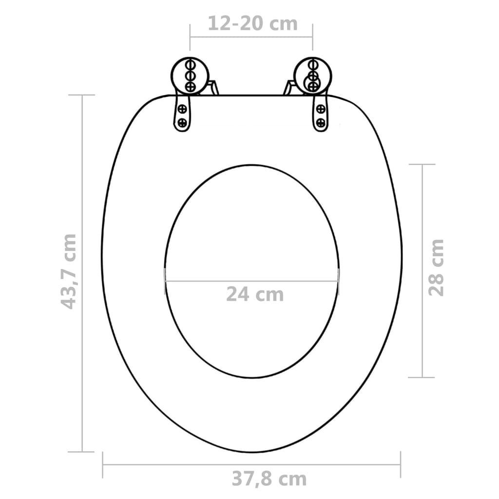 vidaXL WC-Sitz Toilettensitz WC-Sitz MDF Steine Design