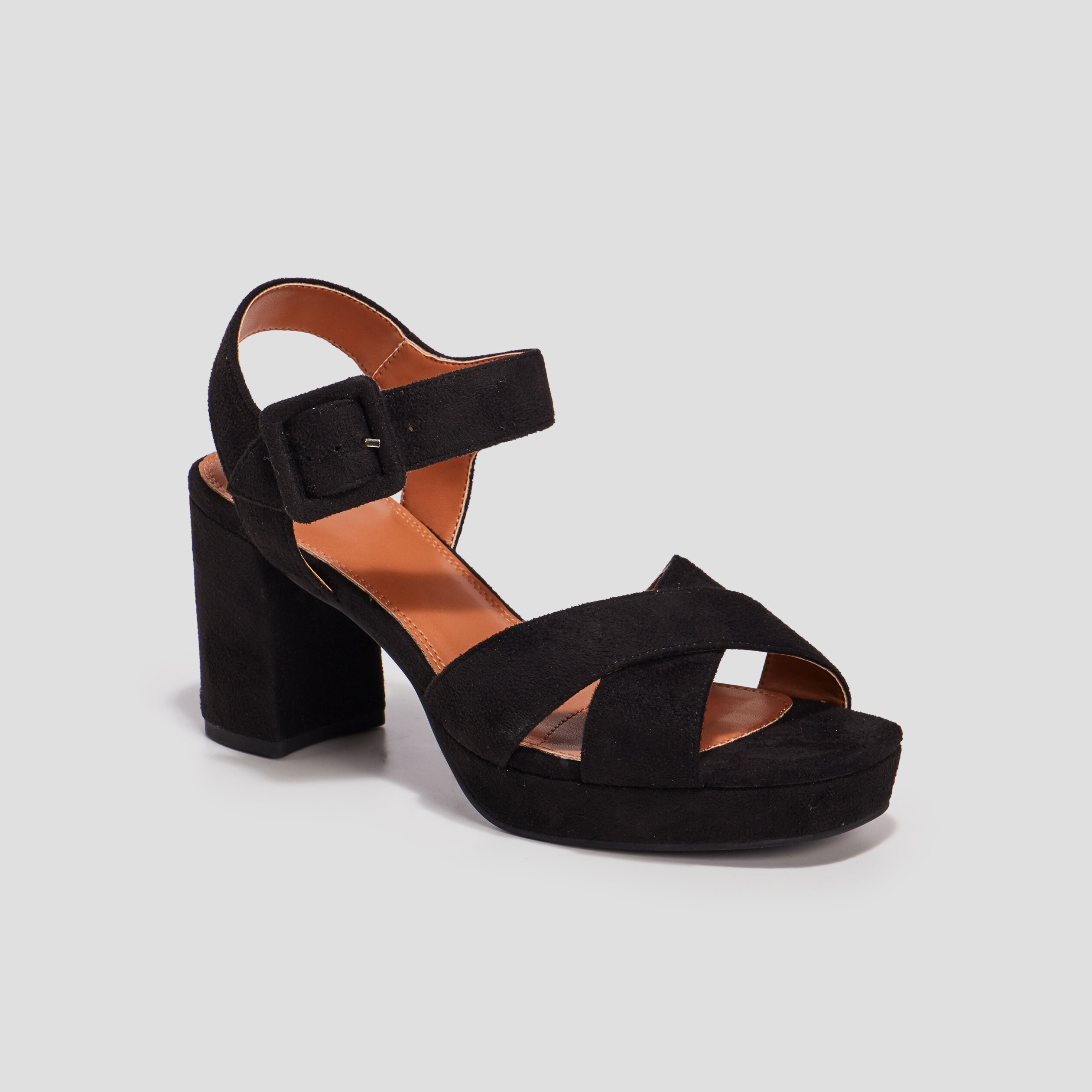 Sandales à talons noir femme | La Halle
