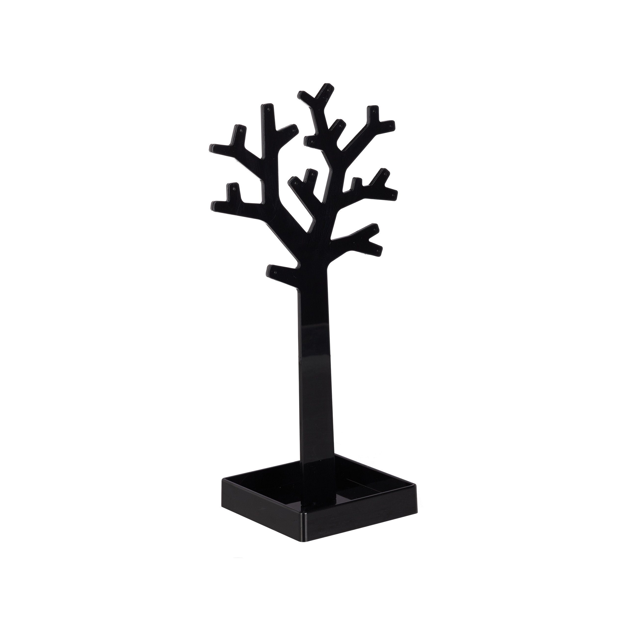 relaxdays Schmuckständer Schmuckständer Baum 2er-Set, Schwarz-Weiss