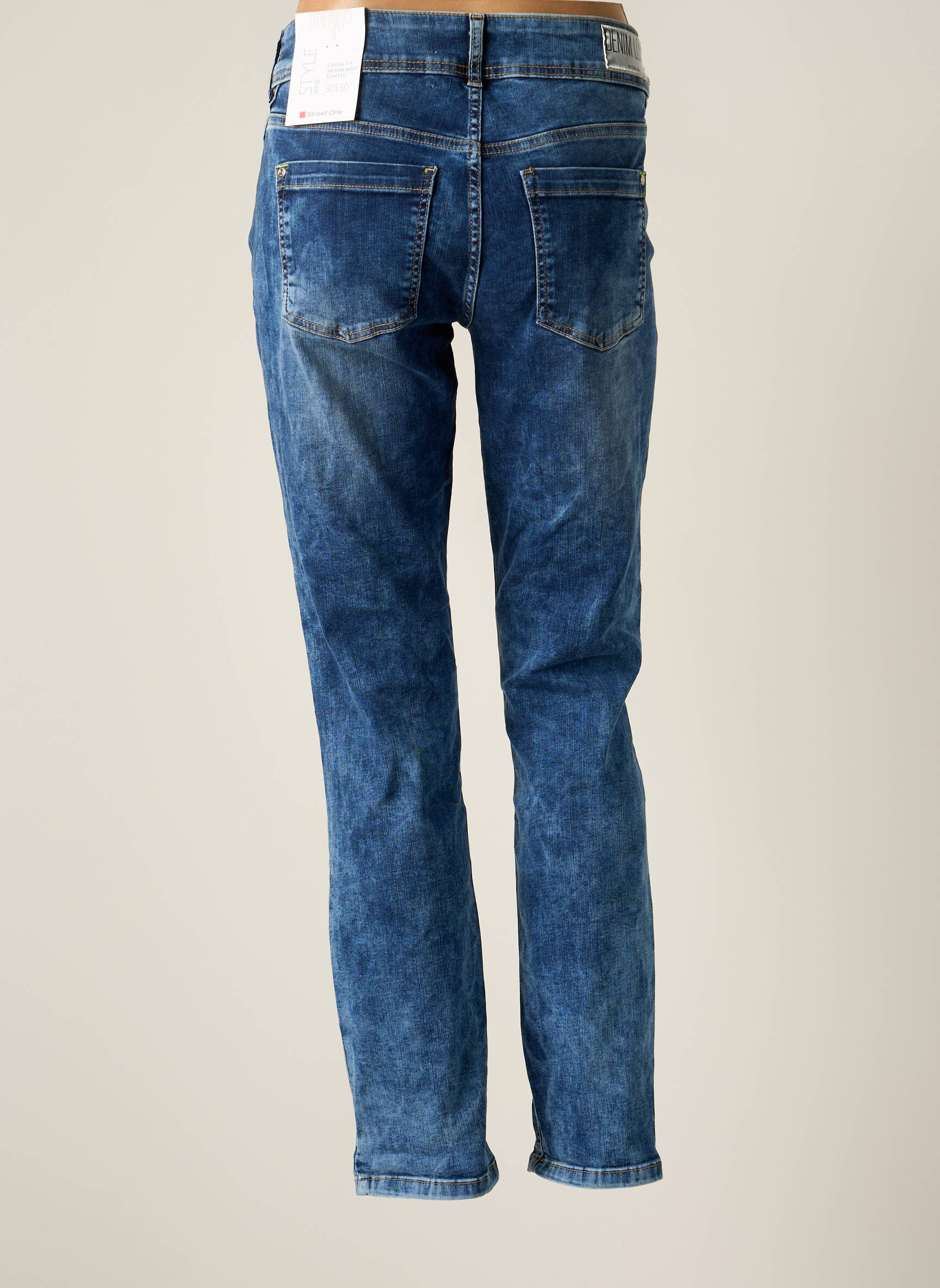 Street One Jeans Coupe Slim Femme couleur bleu
