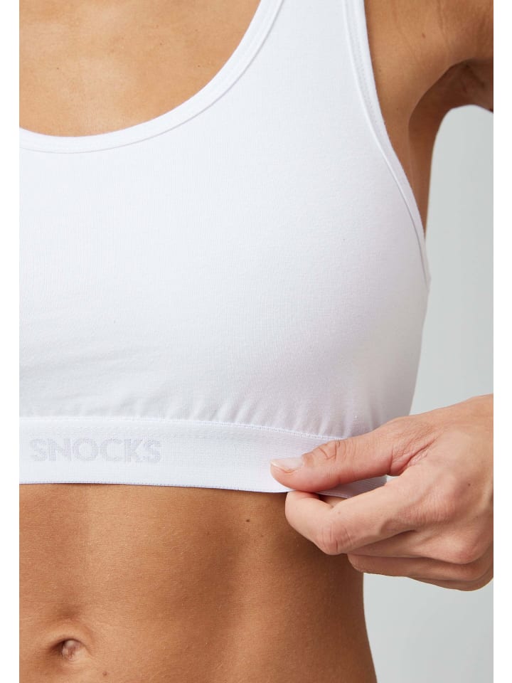 SNOCKS Soft BH aus Bio-Baumwolle 1 Stück in Weiß günstig kaufen