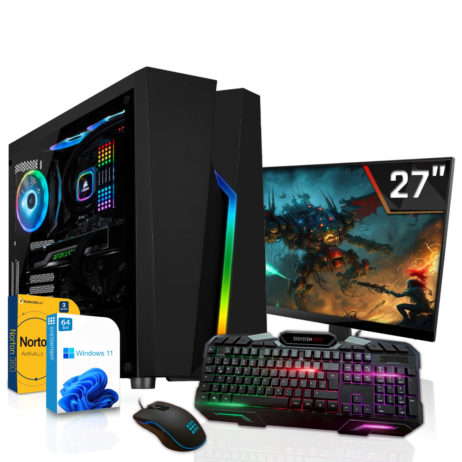SYSTEMTREFF Gaming-PC-Komplettsystem (27