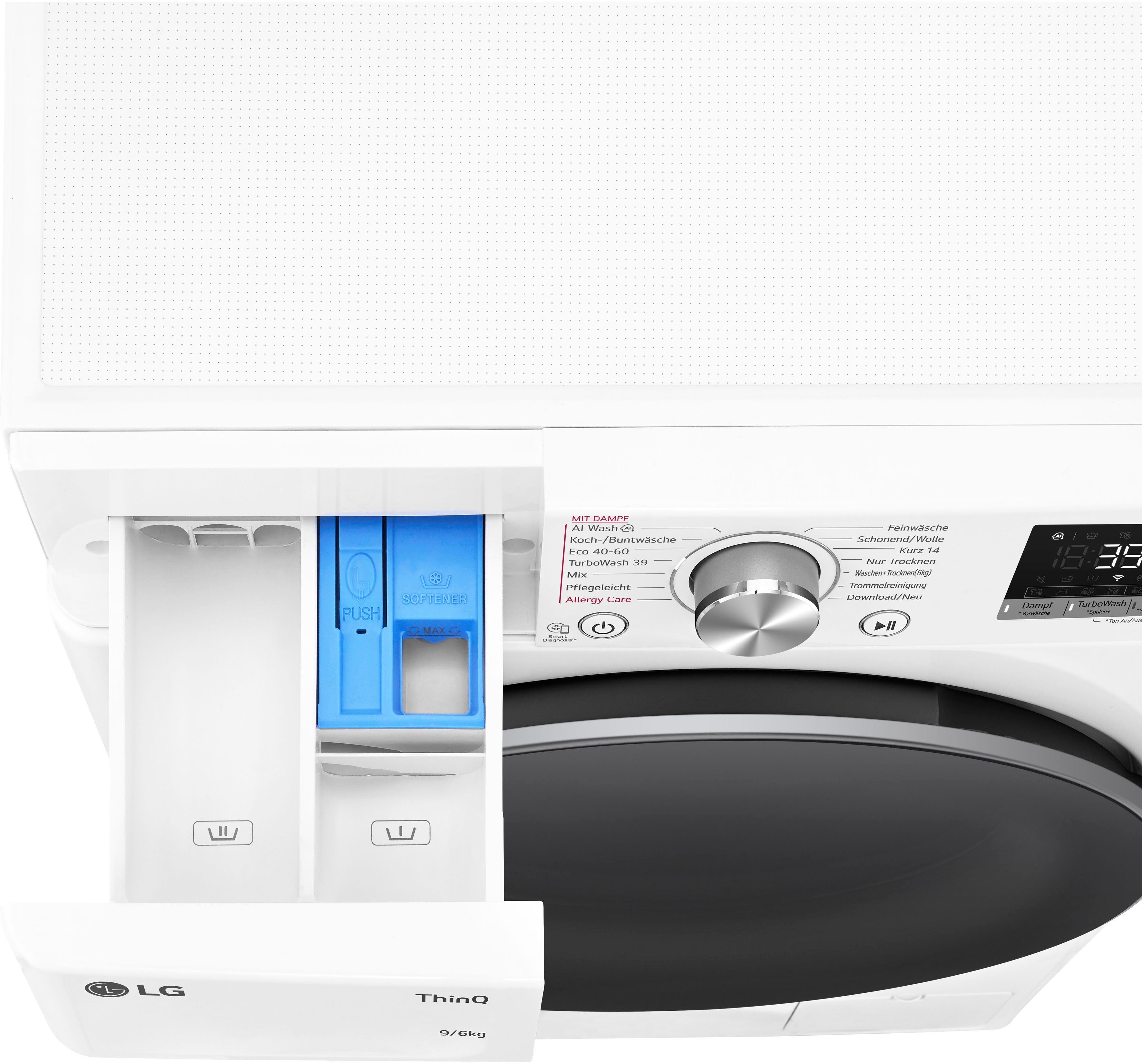 LG Waschtrockner Serie 7 W4WR70961, 9 kg, 6 kg, 1400 U/min