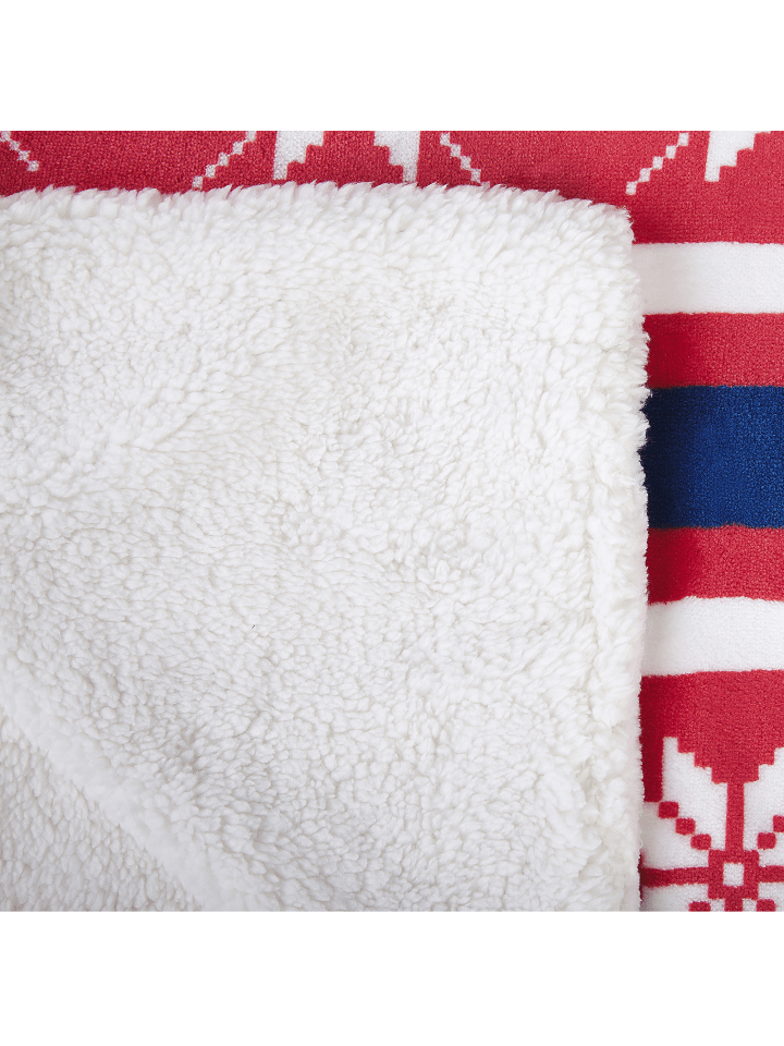 Beliani Kuscheldecke REKA in Rot/Weiß/Blau - (W) 150 x (H) 2 x (L) 200 cm günstig kaufen onesize