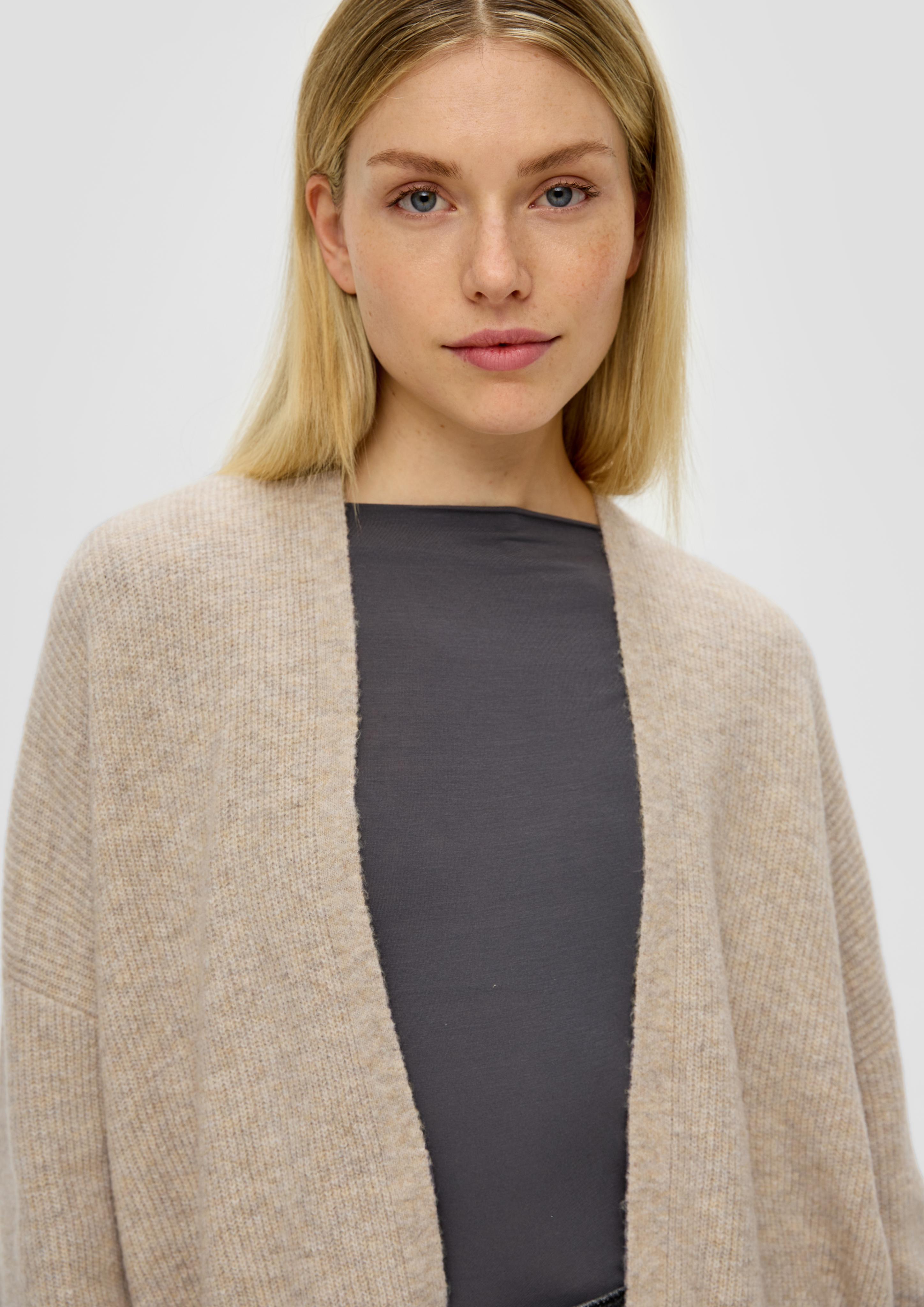 Verschlussloser Cardigan aus weichem Wollmix  2139099-82W2