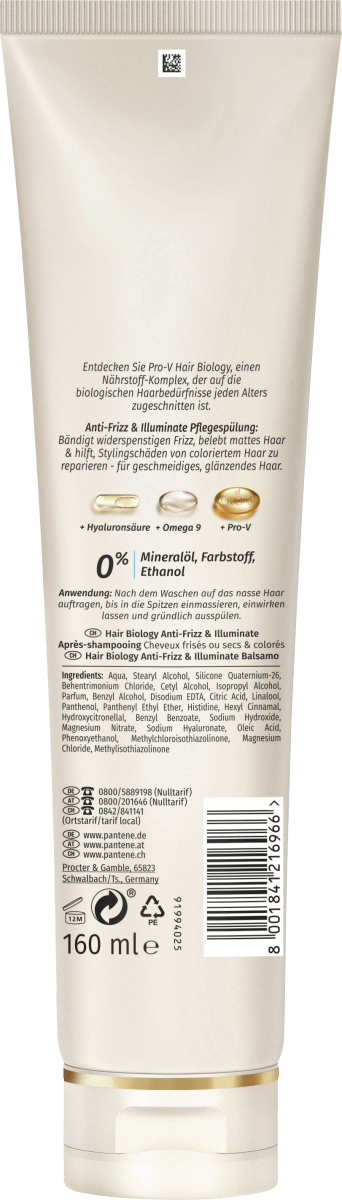 Conditioner Anti-Frizz & Illuminate, 160 ml