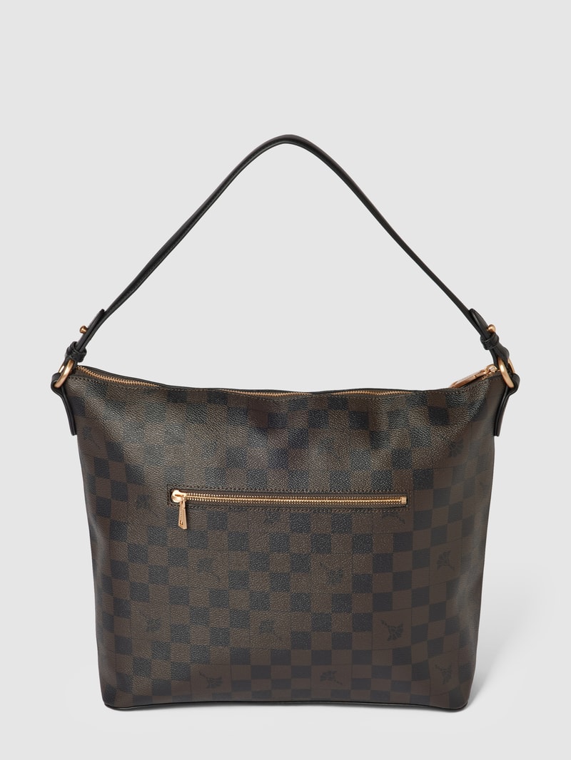 Shopper mit Allover-Muster in dunkelbraun