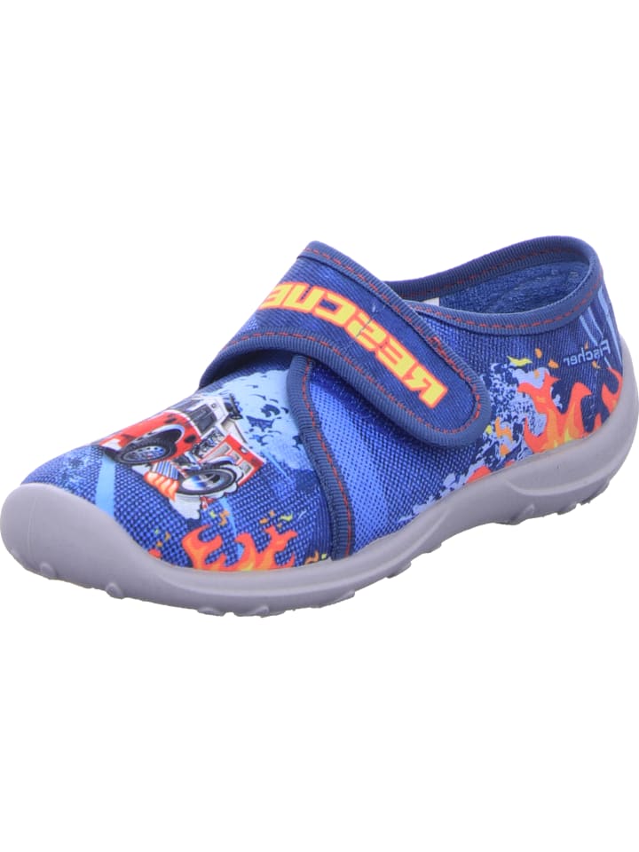 Fischer Markenschuh Hausschuh in blau günstig kaufen