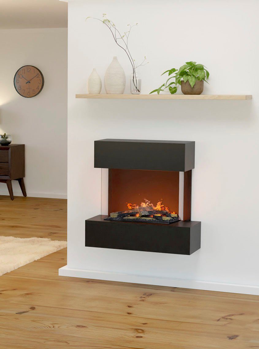 GLOW FIRE Elektrokamin Hölderlin, Wasserdampfkamin mit 3D Feuer mit integriertem Knistereffekt