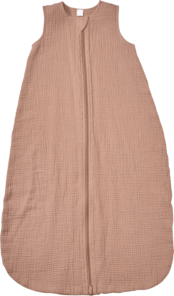 Schlafsack 0,5 TOG aus Musselin, braun, 80 cm, 1 St