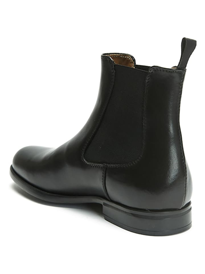 British Passport Leder-Chelsea-Boots in Schwarz günstig kaufen