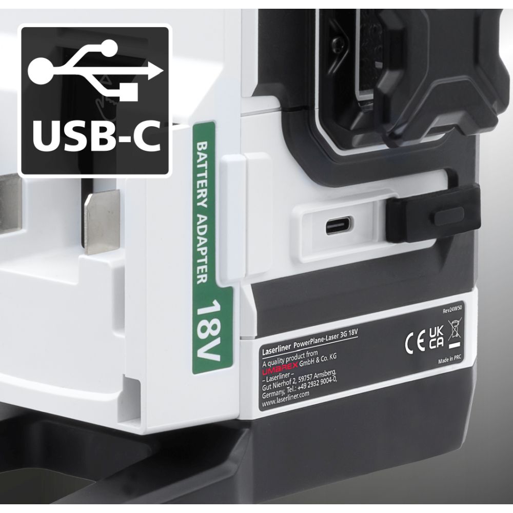 Laserliner 036.380L PowerPlane-Laser 3G Multi 18V SETT i L-Boxx ekskl. batteriadaptere, batterilader