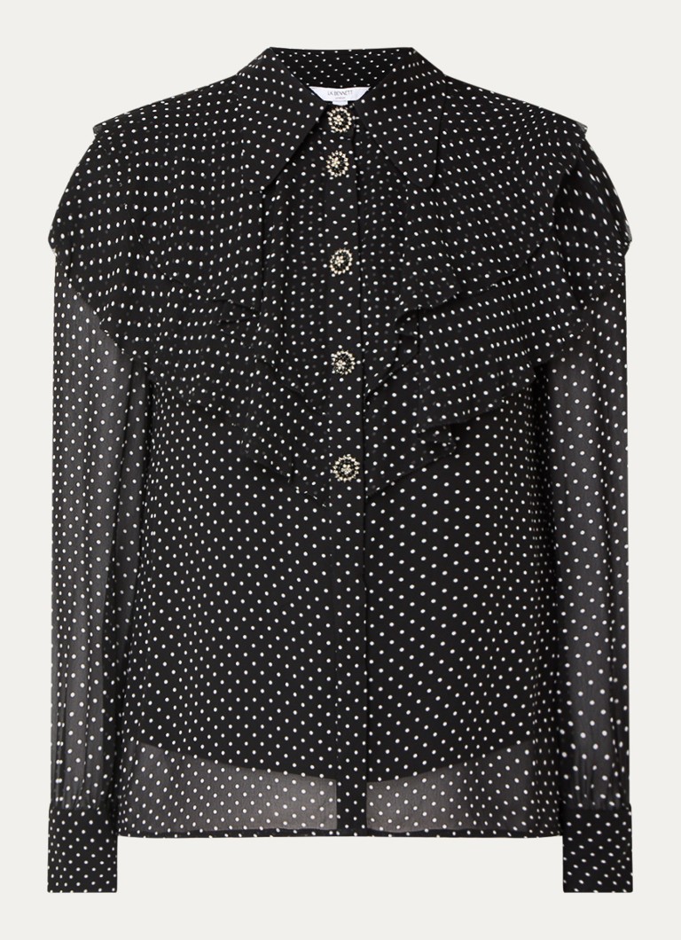 L.K.Bennett  Margaux semi-transparante blouse met sierknopen