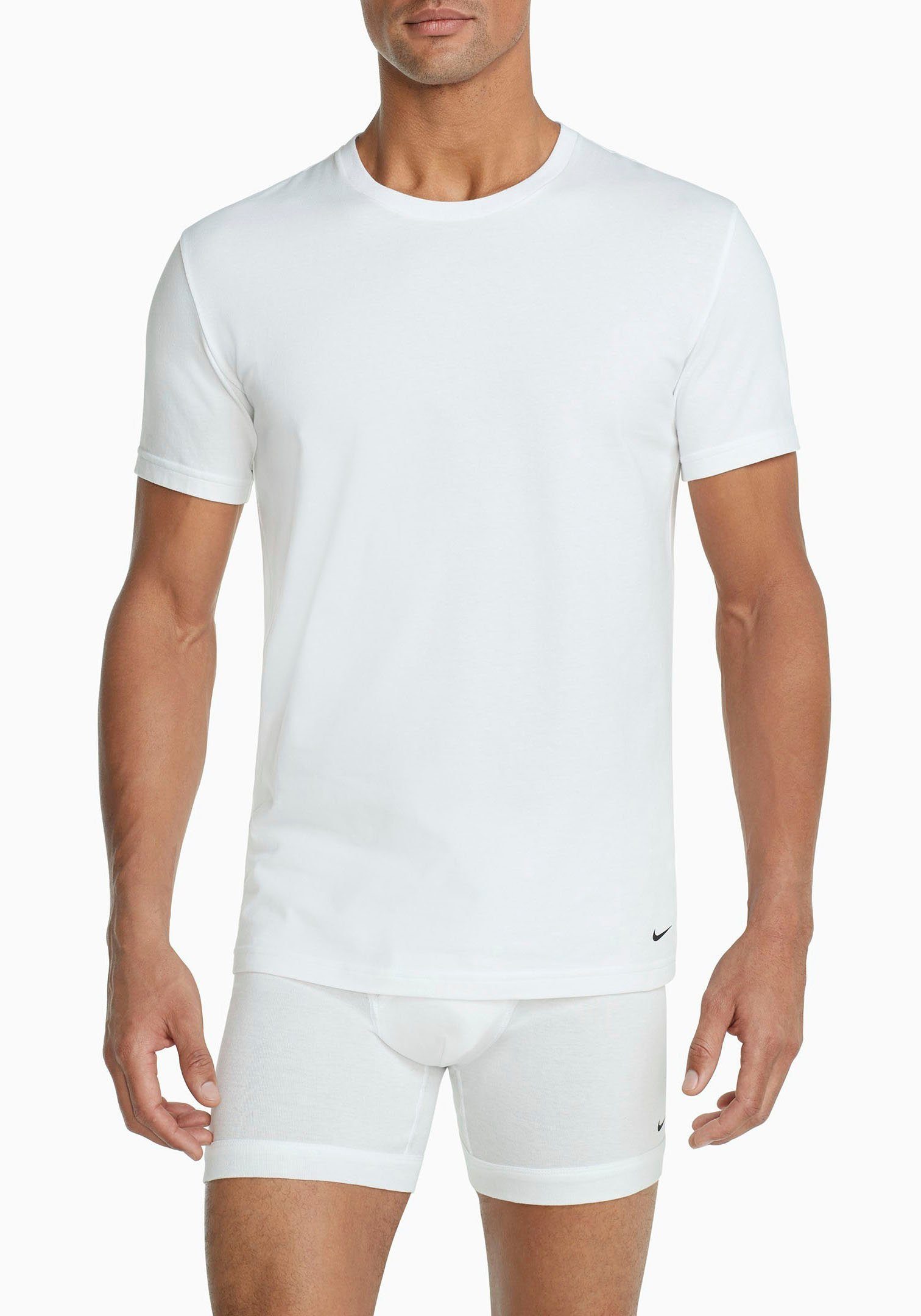NIKE Underwear Rundhalsshirt (2er-Pack) aus elastischer Qualität