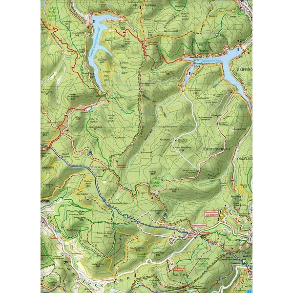Wander-, Ski- und Radwanderkarte Oberhof, Ilmenau, Zella-Mehlis und Umgebung 1 : 35 000 - Wanderkarte
