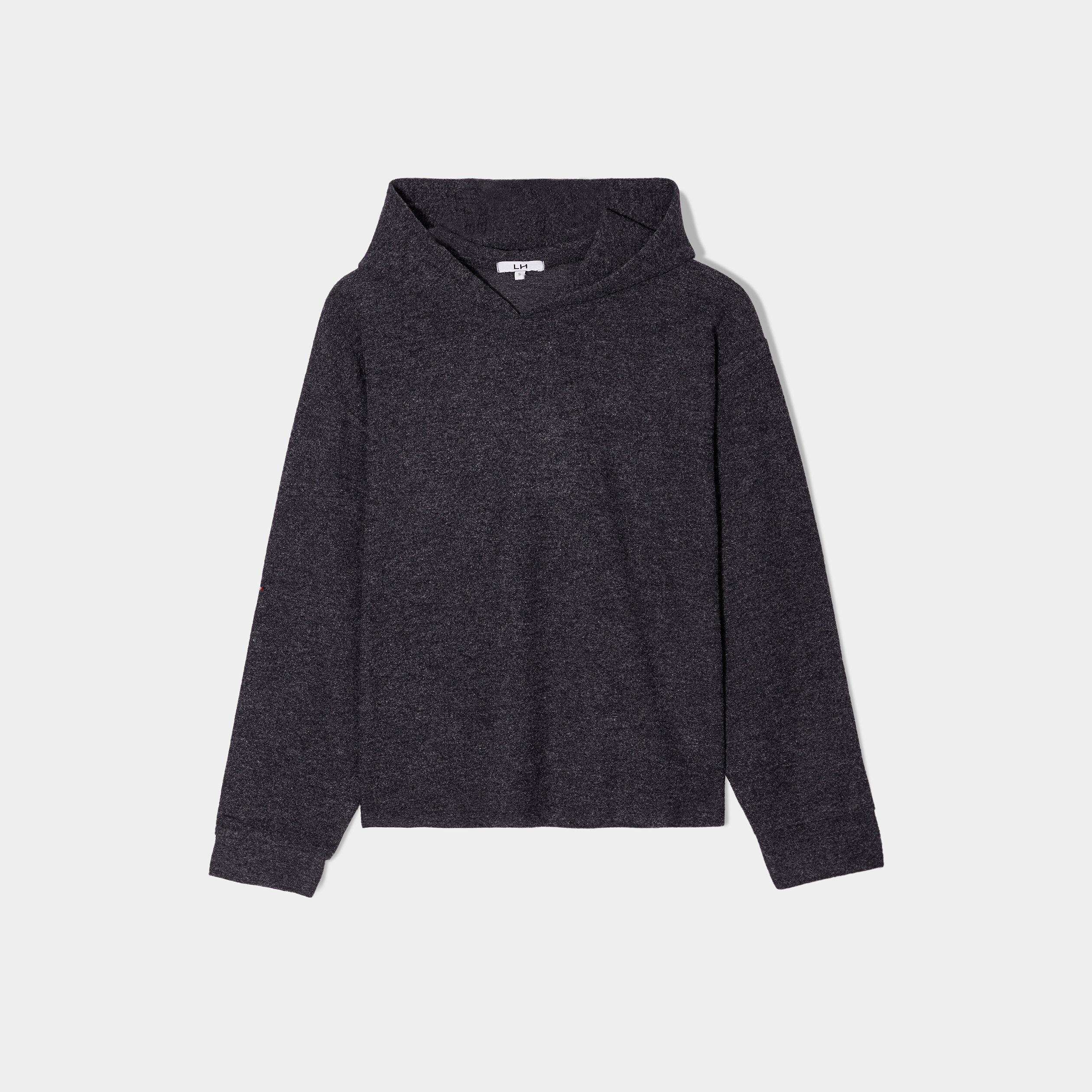 T-shirt à capuche manches longues gris foncé femme | La Halle
