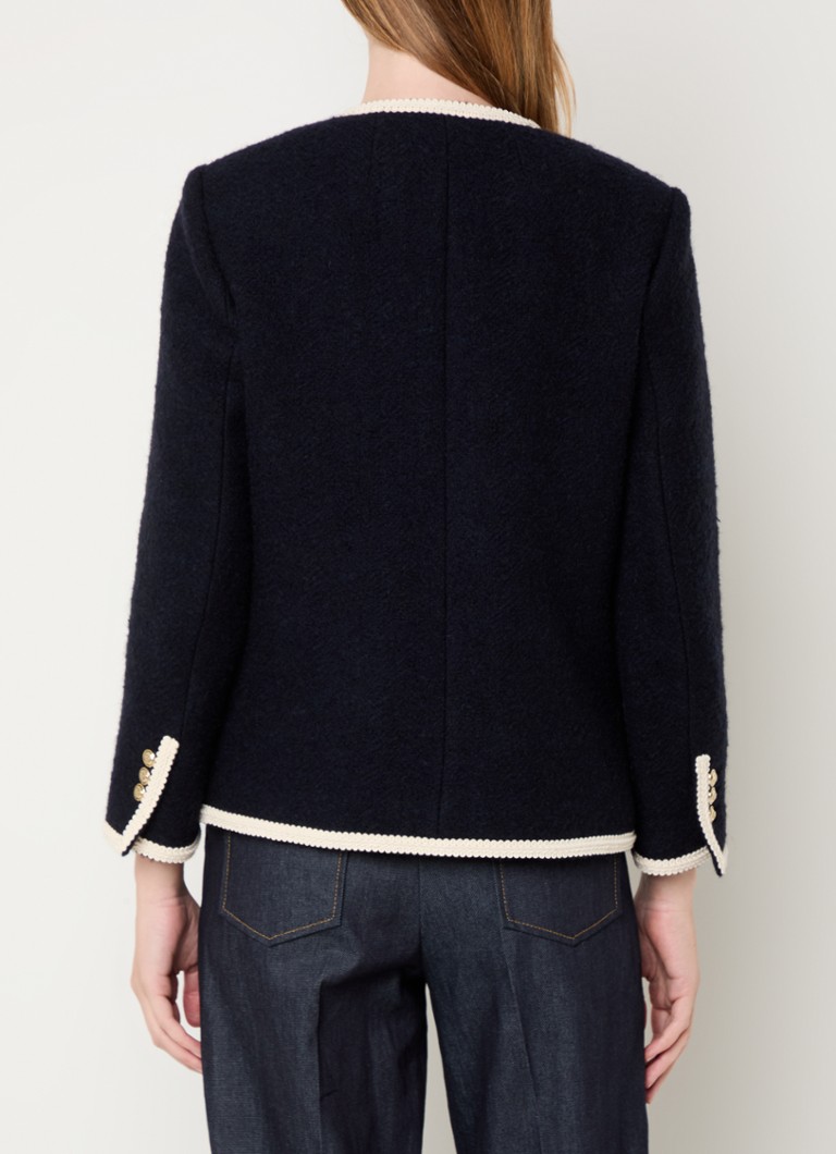 Sandro Jack in alpaca wool blend with flap pockets