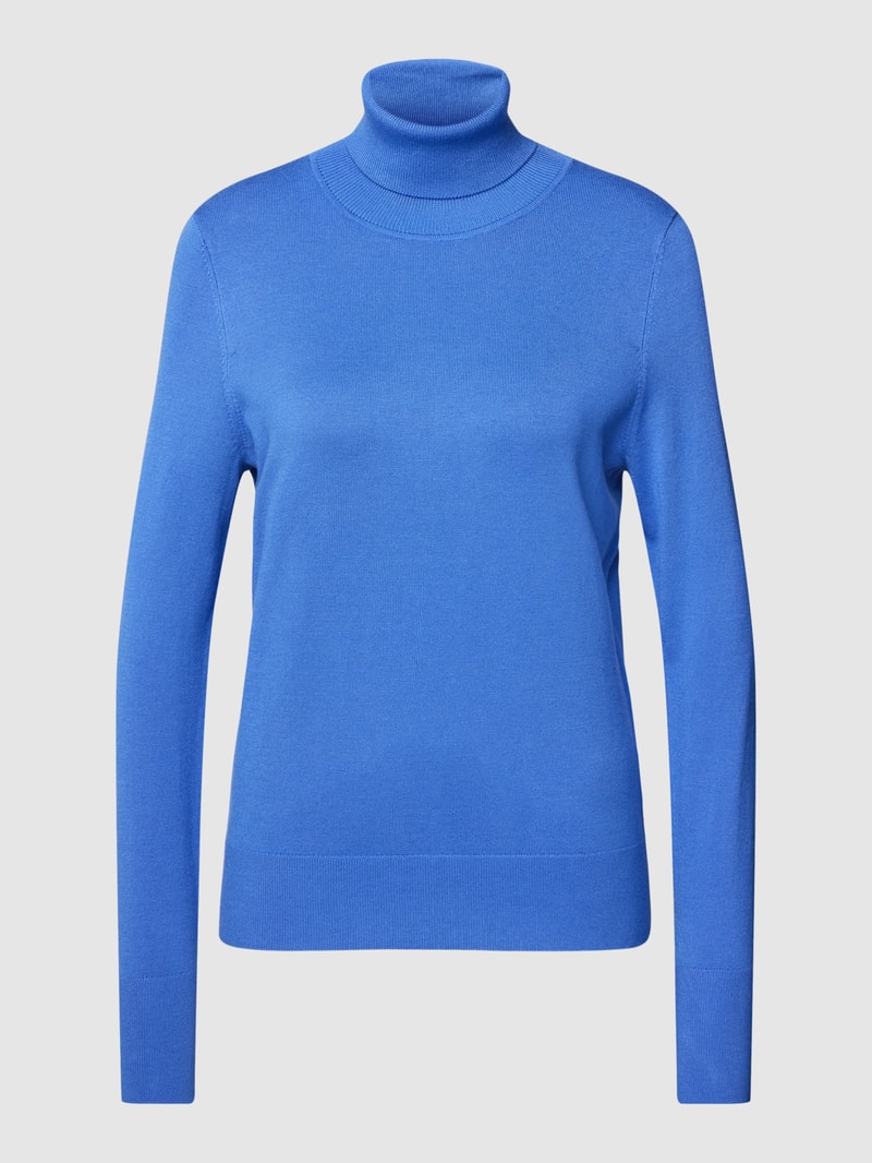 Longsleeve mit Rollkragen in royalblau