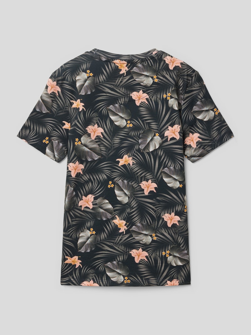 T-Shirt mit Allover-Print in graphit