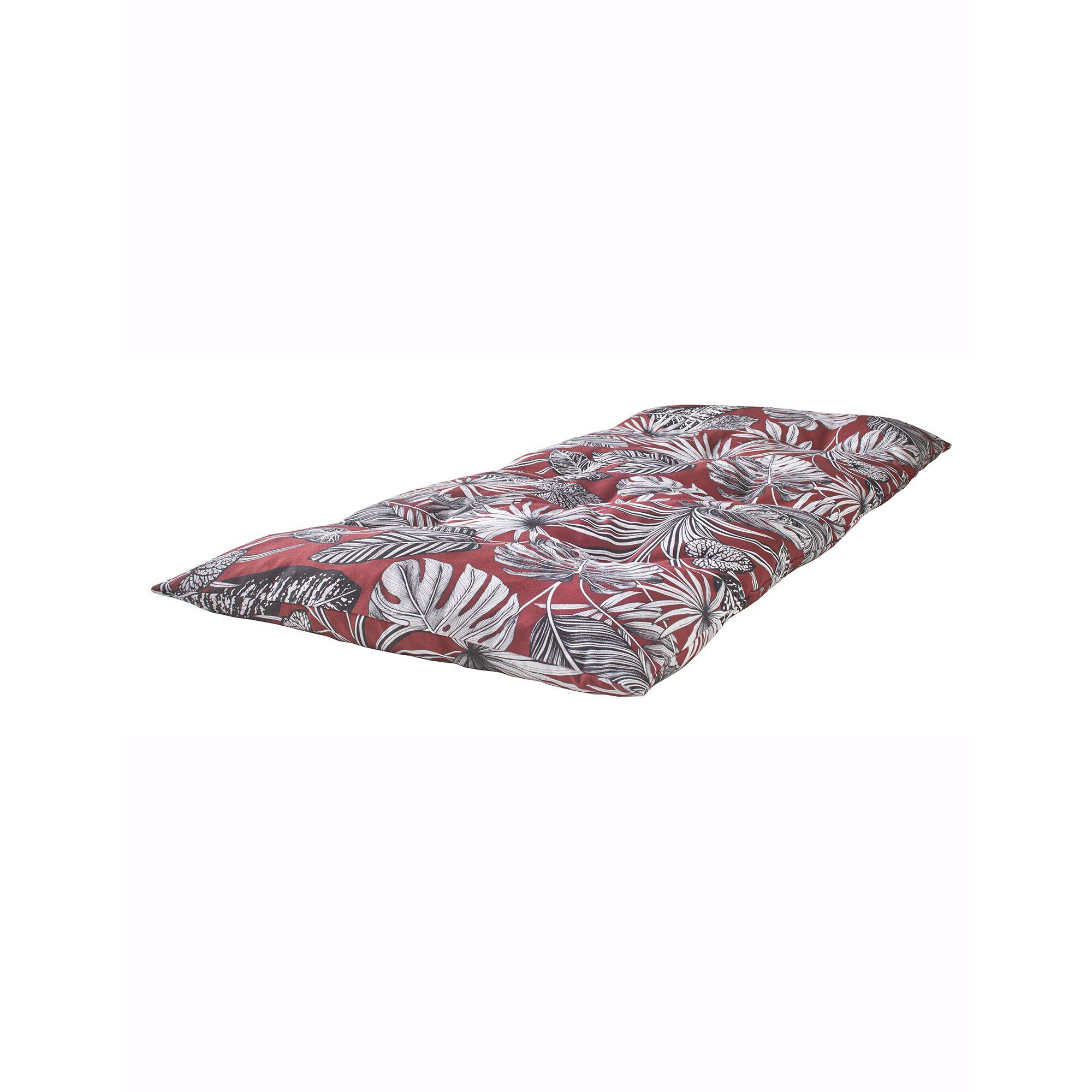 Long coussin déco coton imprimé tropical