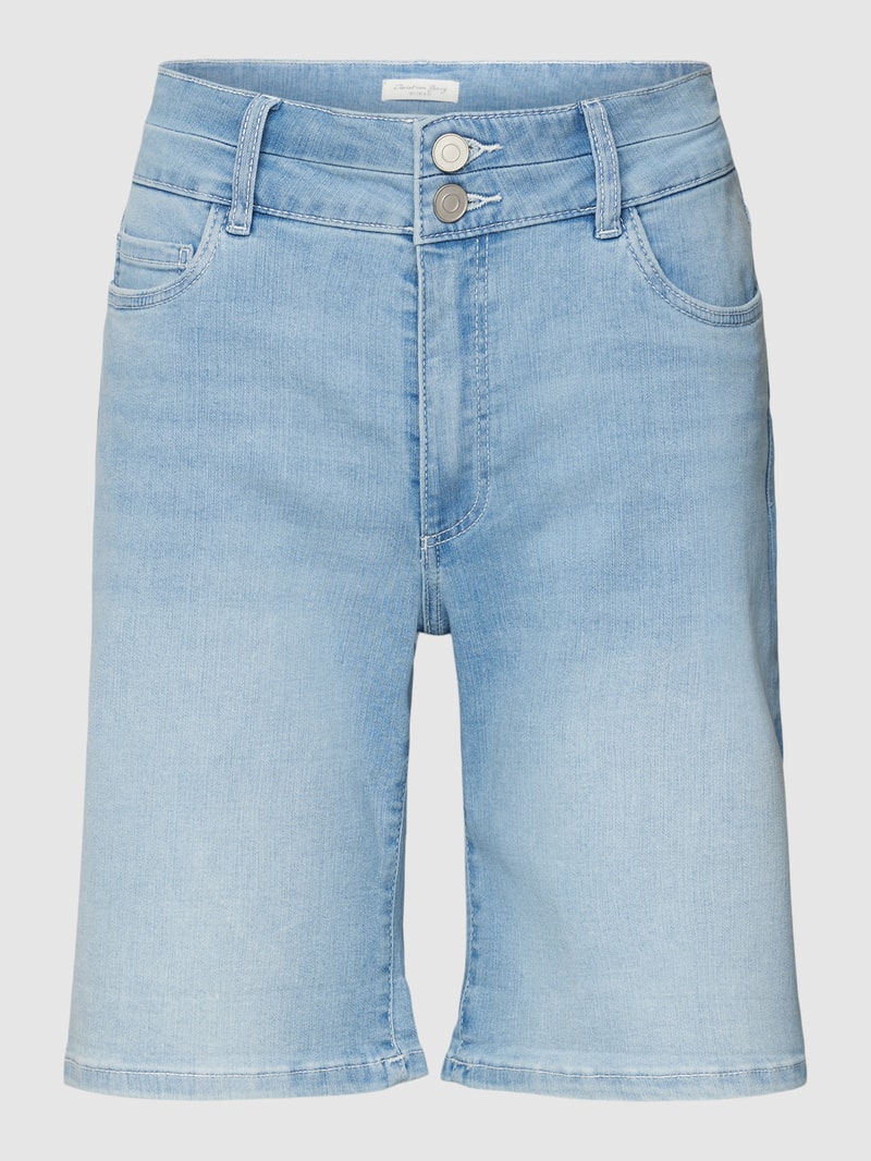 Bermudas in Denim-Optik in ozean blau