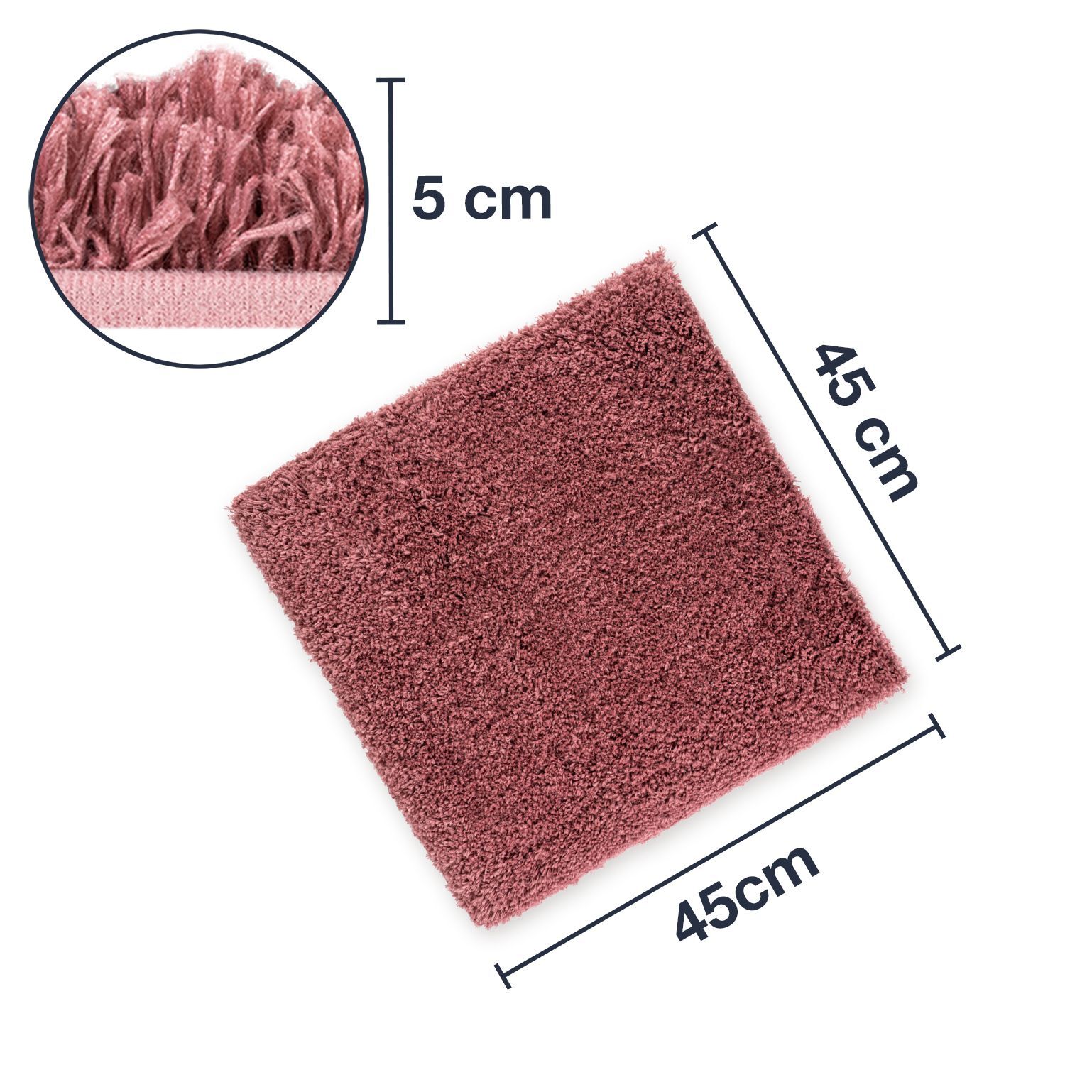 flauschiger Hochflor Premium Badezimmerteppich VIENNA